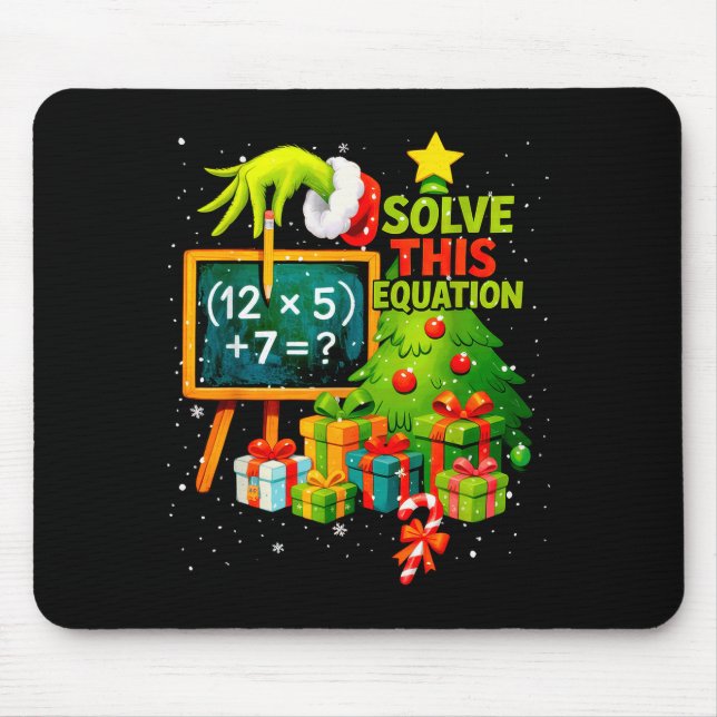 Tapis De Souris 67 Professeur Vert Noël Six Sept Mème Brainrot (Devant)