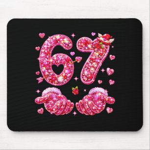 Tapis De Souris 67 Saint-Valentin Six Sept Mème Cœurs 6 7 Femme En