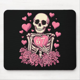 Tapis De Souris 67 Saint-Valentin squelette sept cerveau drôle sar