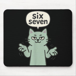 Tapis De Souris 67 Six Seven 6-7 Chat - Drôle de jeu pour enfants 