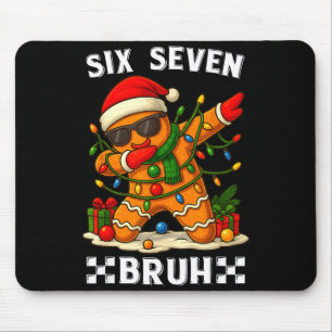 Tapis De Souris 67 Six Seven Bruh Drôle de Noël Dabbing Gingerbr