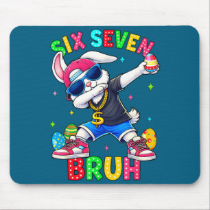 Tapis De Souris 67 Six Seven Bruh Lapin Dabant Avec Des Lunettes D