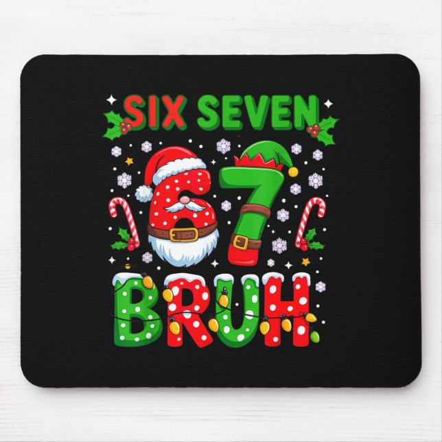 Tapis De Souris 67 Six Seven Burh Noël 6 7 Meme  (Devant)