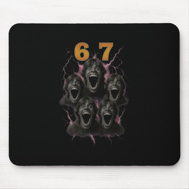 Tapis De Souris 67 Six Seven Contrefaçon 6 7 Conception de Meme Dr (Devant)