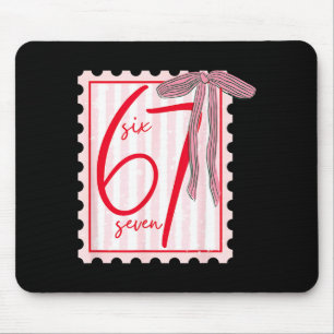 Tapis De Souris 67 Six Seven Coquette Nk Nœud Funny 6 7 Meme Fille