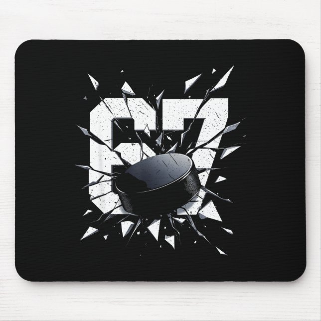 Tapis De Souris 67 Six Seven Hockey Gen Alpha Brainrot Meme  (Devant)