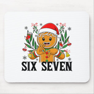 Tapis De Souris 67 Six Seven Mème Drôle de Noël Signe de la Main e