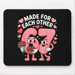 Tapis De Souris 67 Six Seven Mème Gen Alpha Saint-Valentin Coquett
