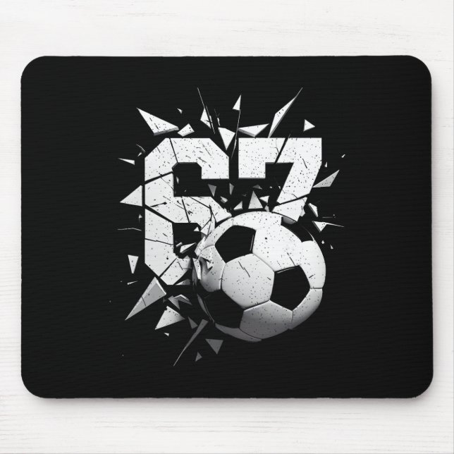 Tapis De Souris 67 Six Seven Soccer Génération Alpha Brainrot Meme (Devant)