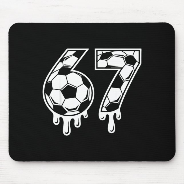 Tapis De Souris 67 Soccer Ice Cream Drip Gen Alpha Six Seven Meme  (Devant)