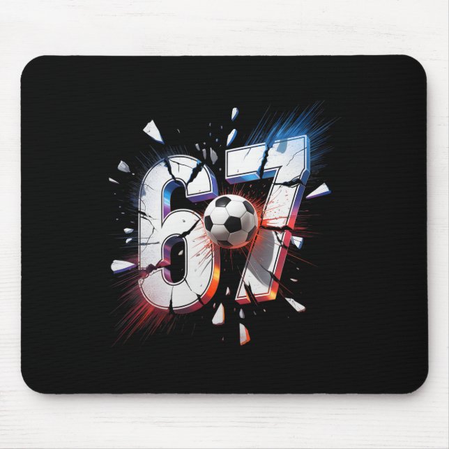 Tapis De Souris 67 Soccer Six Seven 6 7 Meme 67  (Devant)