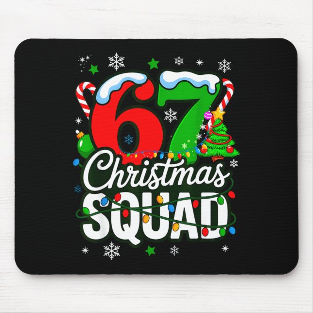 Tapis De Souris 67 Squad Teacher Christmas Funny Holiday Clroom Cr (Devant)