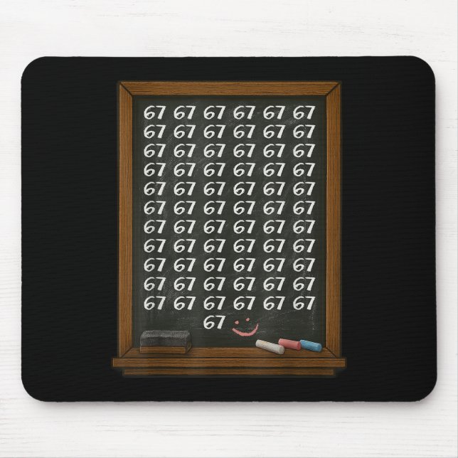 Tapis De Souris 67 Surcharge de professeur de mathématiques Six Se (Devant)