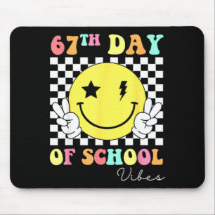 Tapis De Souris 67e jour de l'école visage souriant 67 six sept mè
