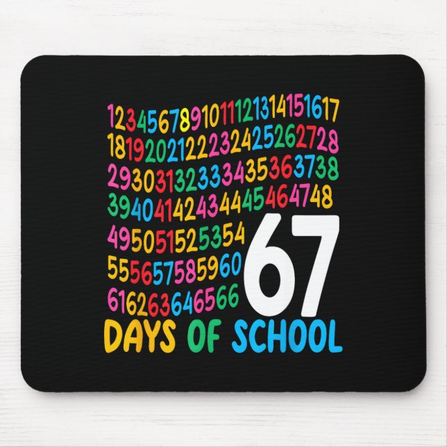 Tapis De Souris 67e jour d'école 67 nombres mathématiques enseigna (Devant)