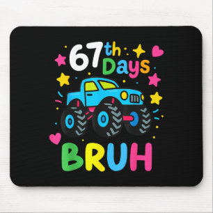 Tapis De Souris 67e jour d'école Bruh drôle mème 67 Monster Truck