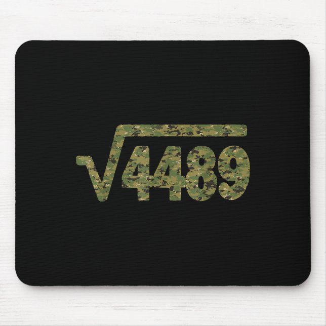 Tapis De Souris 6 7 Army Pattern Meme Square Root 4489 Slang Math  (Devant)
