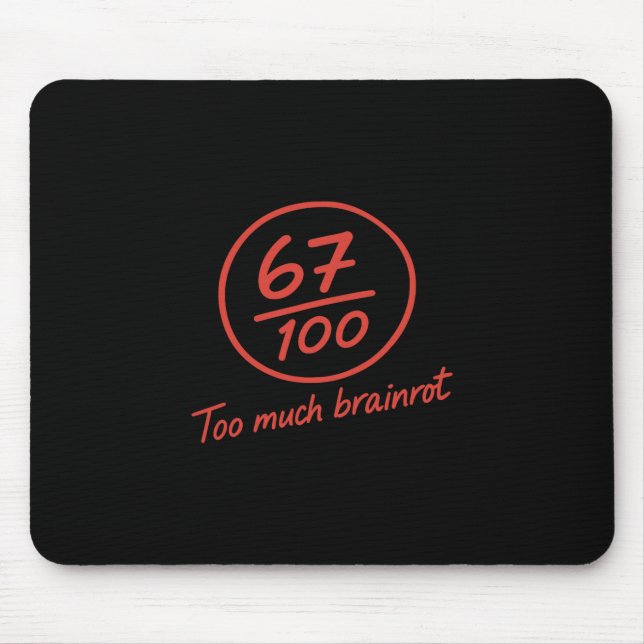 Tapis De Souris 6 7 Brainrot Enseignant élémentaire Mème Drôle 67  (Devant)