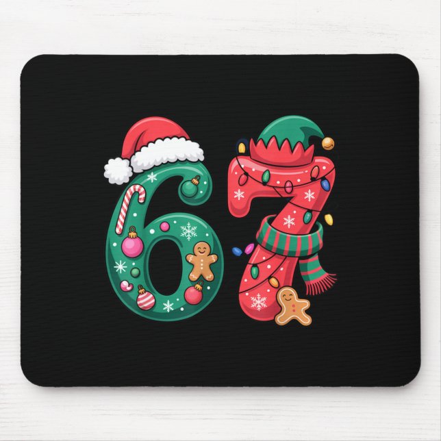 Tapis De Souris 6 7 Christmas Duo Meme Outfit For Funny Holiday Hu (Devant)