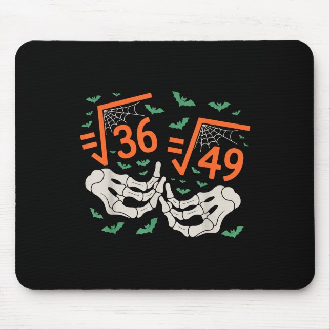 Tapis De Souris 6 7 Halloween Math Square Root 67 Meme Gen Alpha S (Devant)
