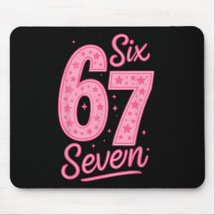 Tapis De Souris 6 7 Numéro 67 Rose Six Sept Mème Argot Femmes Fill