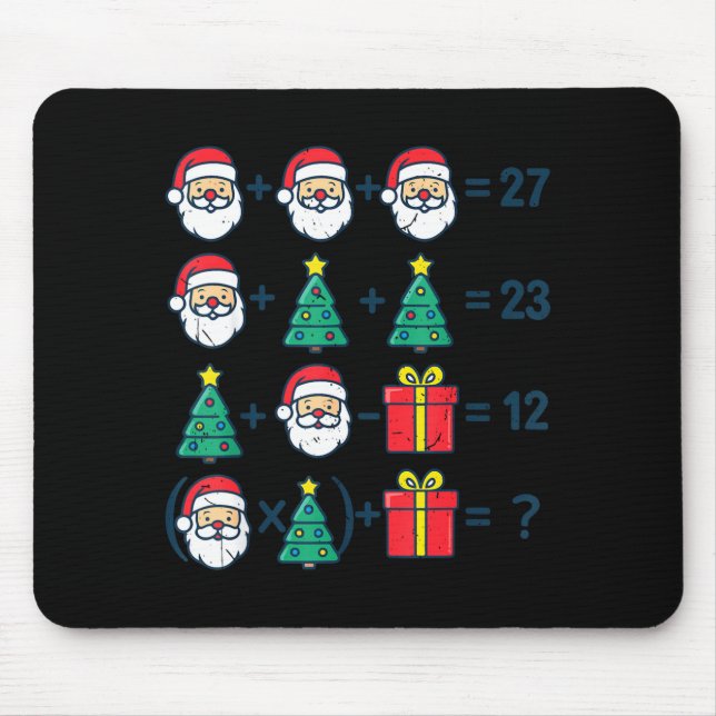 Tapis De Souris 6 7 Order Operation Christmas Math Professor Costu (Devant)