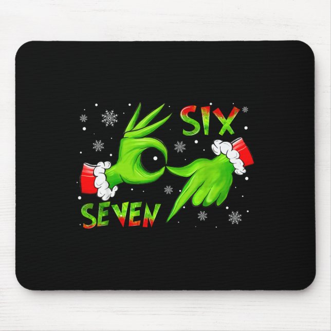 Tapis De Souris 6 7 Six Seven Main Génération Z Alpha Argot Meme N (Devant)
