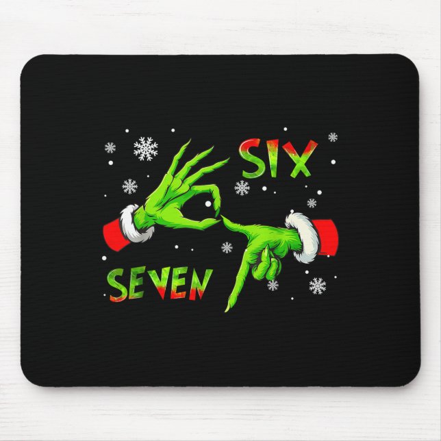Tapis De Souris 6 7 Six Seven Main Génération Z Alpha Meme Argot N (Devant)