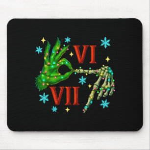 Tapis De Souris 6 7 Six Seven Mème Noël Main Génération Z Alpha Xm