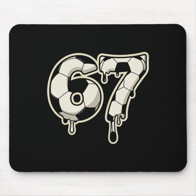 Tapis De Souris 6 7 Soccer Ll Drip Graphique Six Seven Mème  (Devant)