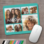 Tapis De Souris 6 Collage de photos Texte facultatif — CAN Edit Co<br><div class="desc">Ajoutez vos photos préférées à ce modèle amusant. Vous pouvez utiliser des photos carrés ou n'importe quelle photo pour cette grille.</div>