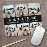 Tapis De Souris 6 Collage photo 2 lignes de texte — CAN Edit Black<br><div class="desc">Un collage de 6 photos carrés avec 2 lignes de texte en surbrillance au milieu. Ajoutez "GRANDPA" ou "DADDY" avec la photo des enfants et faites un mignon souvenir pour la famille. Ajoutez vos photos préférées à ce modèle amusant. Vous pouvez utiliser des photos carrés ou n'importe quelle photo pour...</div>