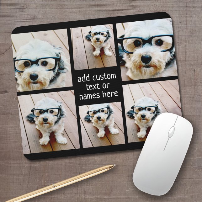 Tapis De Souris 6 Collage photo - vous pouvez changer la couleur a (Personalized Mousepad - Add Your Photos and Text)