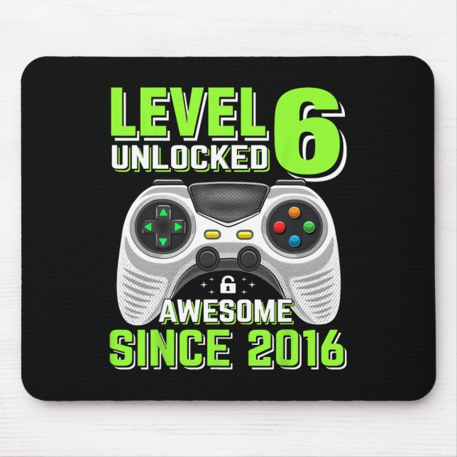 Tapis De Souris 6 Déverrouillé Awesome 2016 jeu vidéo 6e anniversa (Devant)