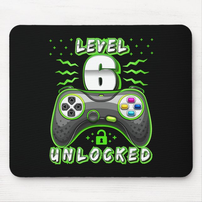 Tapis De Souris 6 Jeu vidéo déverrouillé 6e Jeu d'anniversaire Gar (Devant)