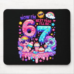 Tapis De Souris 6 l'année prochaine sera 7 licorne colorée 67 meme