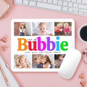 Tapis De Souris 6 Photo Collage Aimer You Bubbie Colorful Moderne