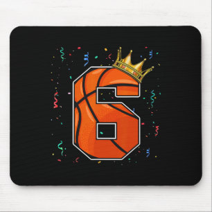 Tapis De Souris 6e anniversaire Basketball Big Numéro 6 année Garç
