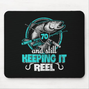 Tapis De Souris 70e Pêche drôle Anniversaire Chemise pêcheur Keepi