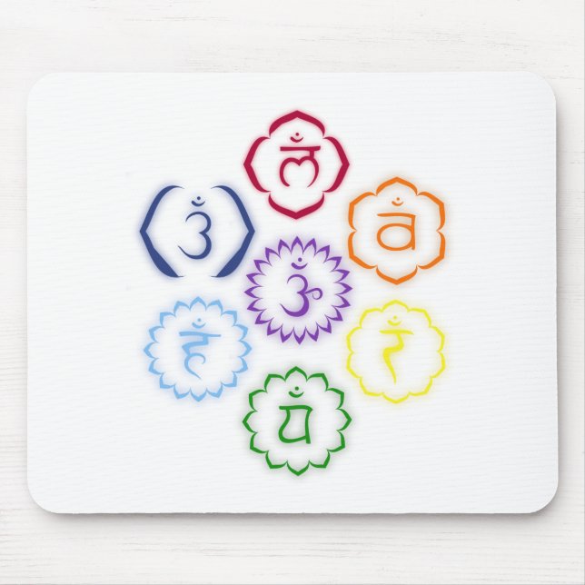 Tapis De Souris 7 Chakras en cercle (Devant)