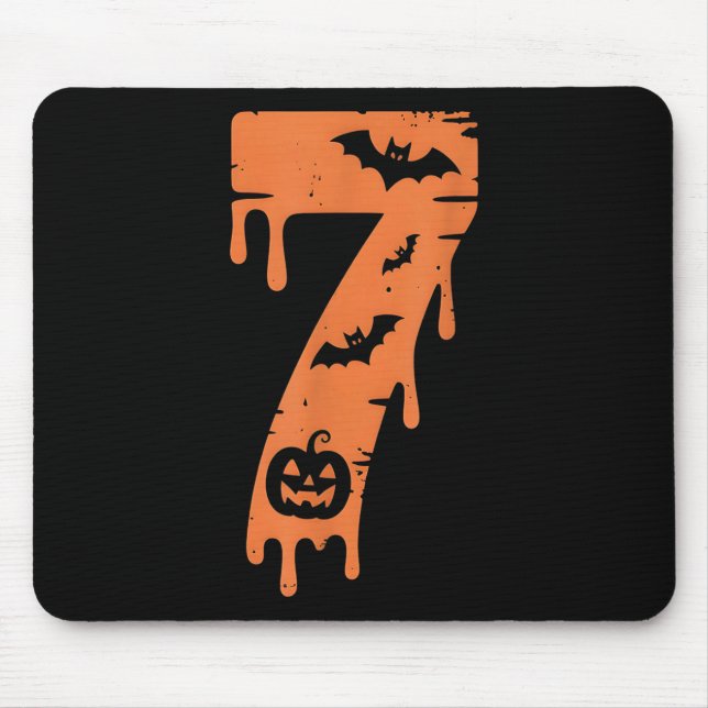 Tapis De Souris 7 Number Meme 67 Six Seven Halloween  (Devant)