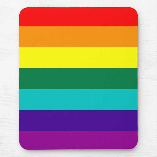 Tapis De Souris 7-Stripe Rainbow Pride Flag (Devant)