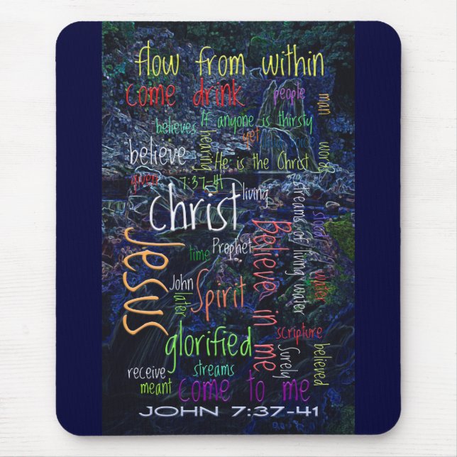Tapis De Souris 7h37 de John - cascade 41 (Devant)