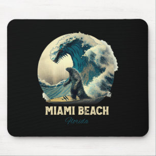 Tapis De Souris 7plage de Miami Floride Surfing Planche de surf