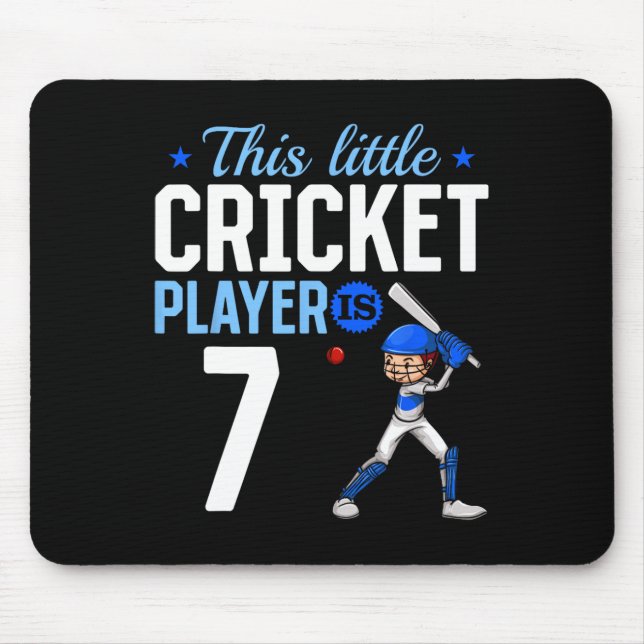 Tapis De Souris 7th Birthday Cricket Player  (Devant)