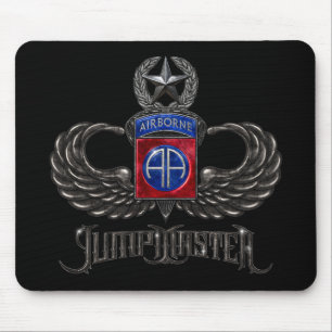 Tapis De Souris 82e Jumpmaster Airborne Black Mousepad