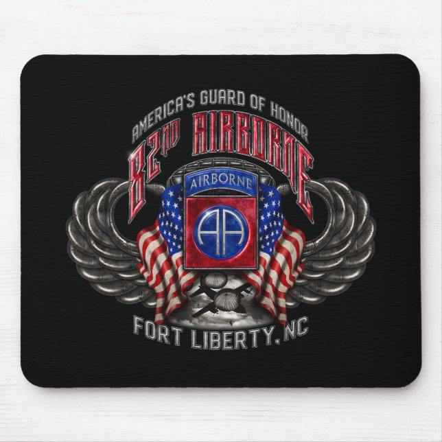 Tapis De Souris 82e Mousepad noir aéroporté (Devant)