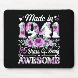 Tapis De Souris 85 ans fabriqués en 1941 Floral 85e anniversaire
