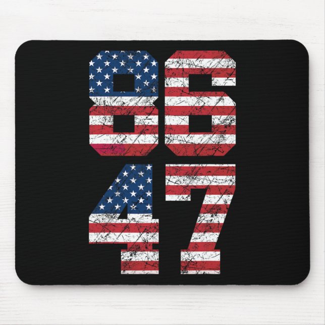 Tapis De Souris 8647 Anti Trump 86 47 Retro Anti-Trump Us Flag Pre (Devant)
