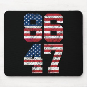 Tapis De Souris 8647 Anti Trump 86 47 Rétro Drapeau américain anti